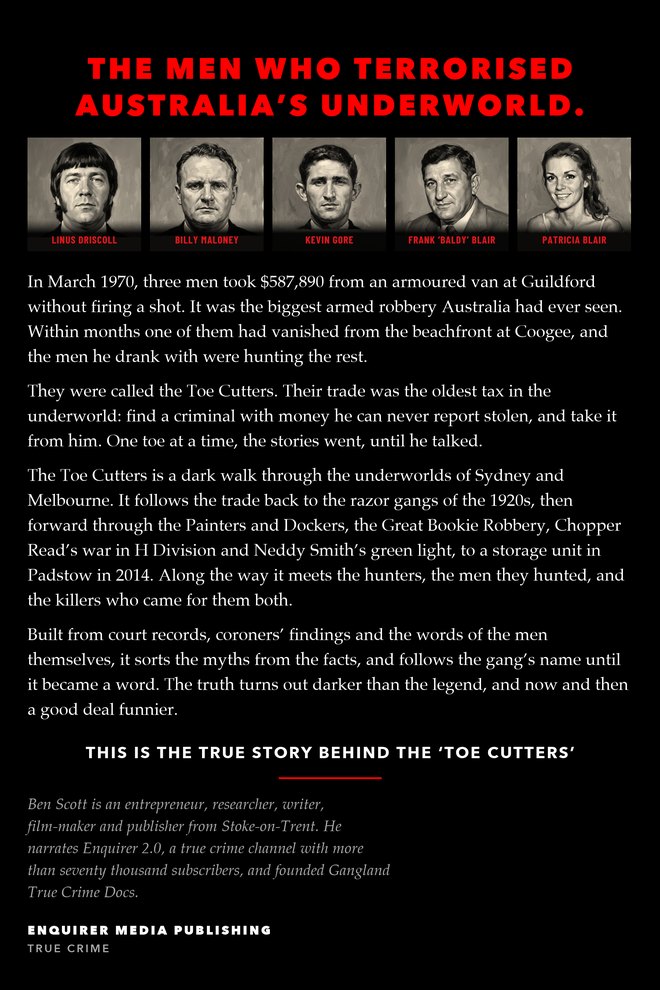 The Toe Cutters back cover: the men who terrorised Australia's underworld